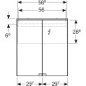 Комплект мебели GEBERIT SMYLE 529,352.JR.6 60 см пекан