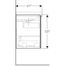 Тумба под раковину GEBERIT ACANTO 500,616.JL.2 90 см